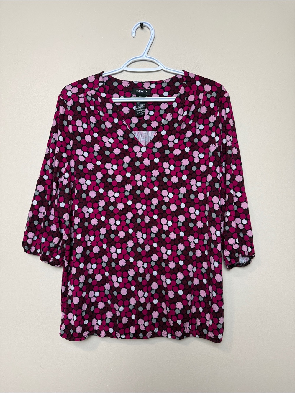 Olsen V-Neck Blouse size L/14